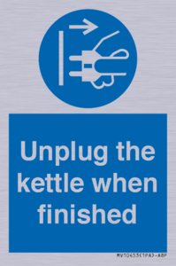 Unplug the kettle when finished